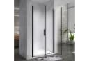 i-flair Dusch-Doppelflügeltür Lara BLACK Satiniertes ESG Glas Bild 1