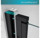 i-flair Eckdusche MATILDE Falttür Duschkabine Schwarz Transparent Bild 4