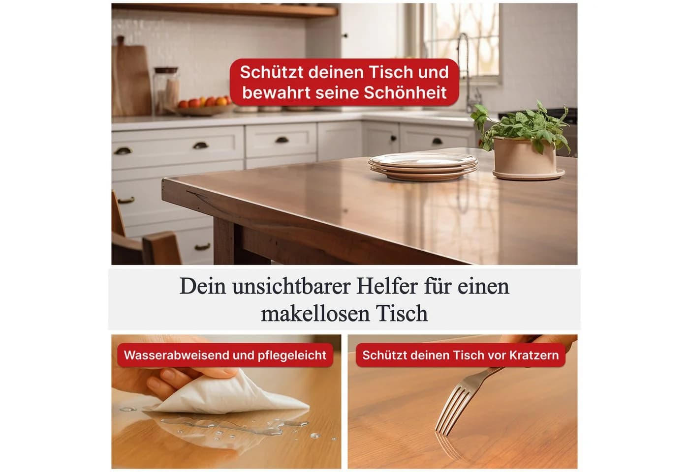 Ertex Tischdecke leicht mattierte PVC-Folie 2,2 mm
