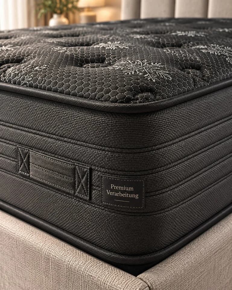 Ertex Taschenfederkernmatratze BLACK ICE 32 cm H2/H3 & H3/H4 Wendematratze