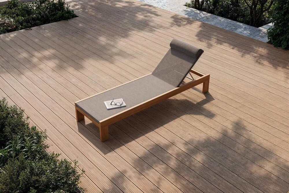 OUTFLEXX Gartenliege Bali Grau mit verstellbarer Rückenlehne - Bild 2