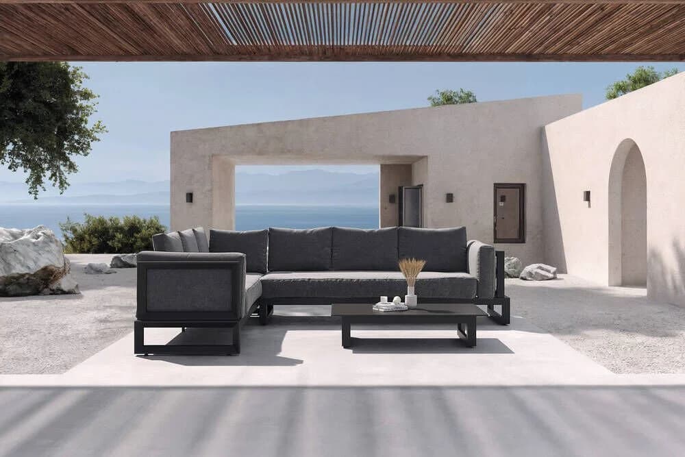 OUTFLEXX Manhattan Ecklounge Sofa-Set Anthrazit Aluminium - Bild 2