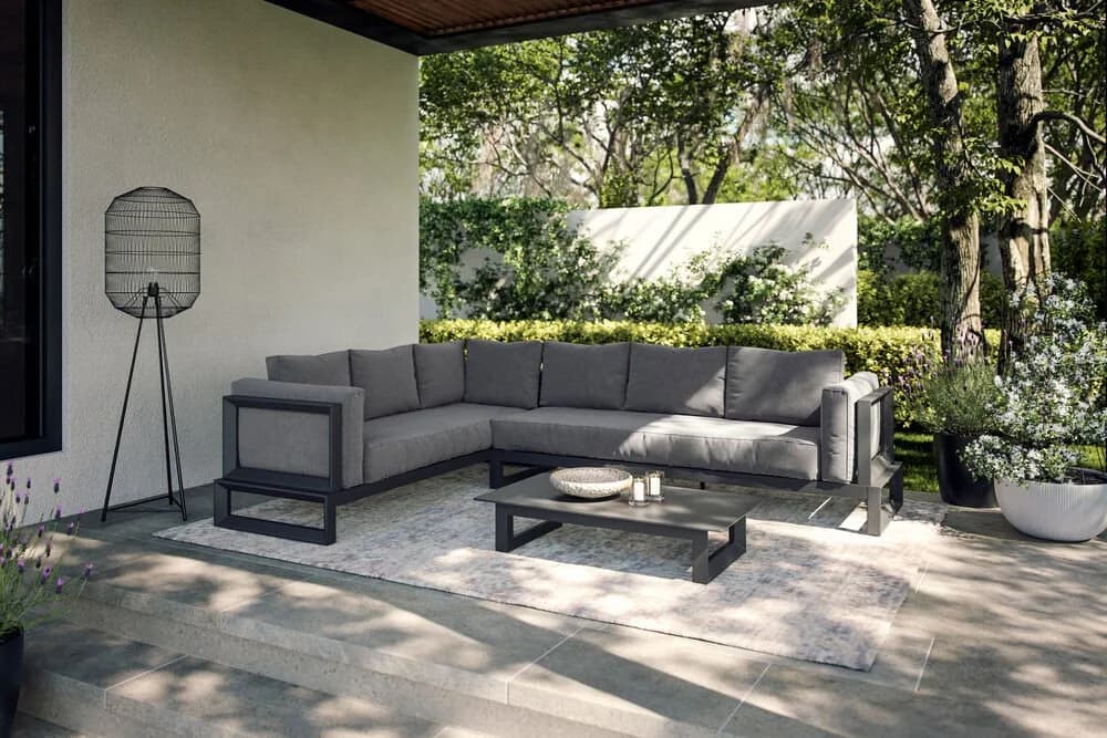 OUTFLEXX Manhattan Ecklounge Sofa-Set Anthrazit Aluminium - Bild 3