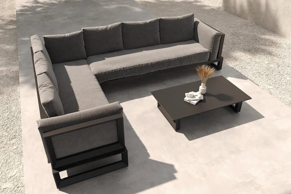OUTFLEXX Manhattan Ecklounge Sofa-Set Anthrazit Aluminium - Bild 4