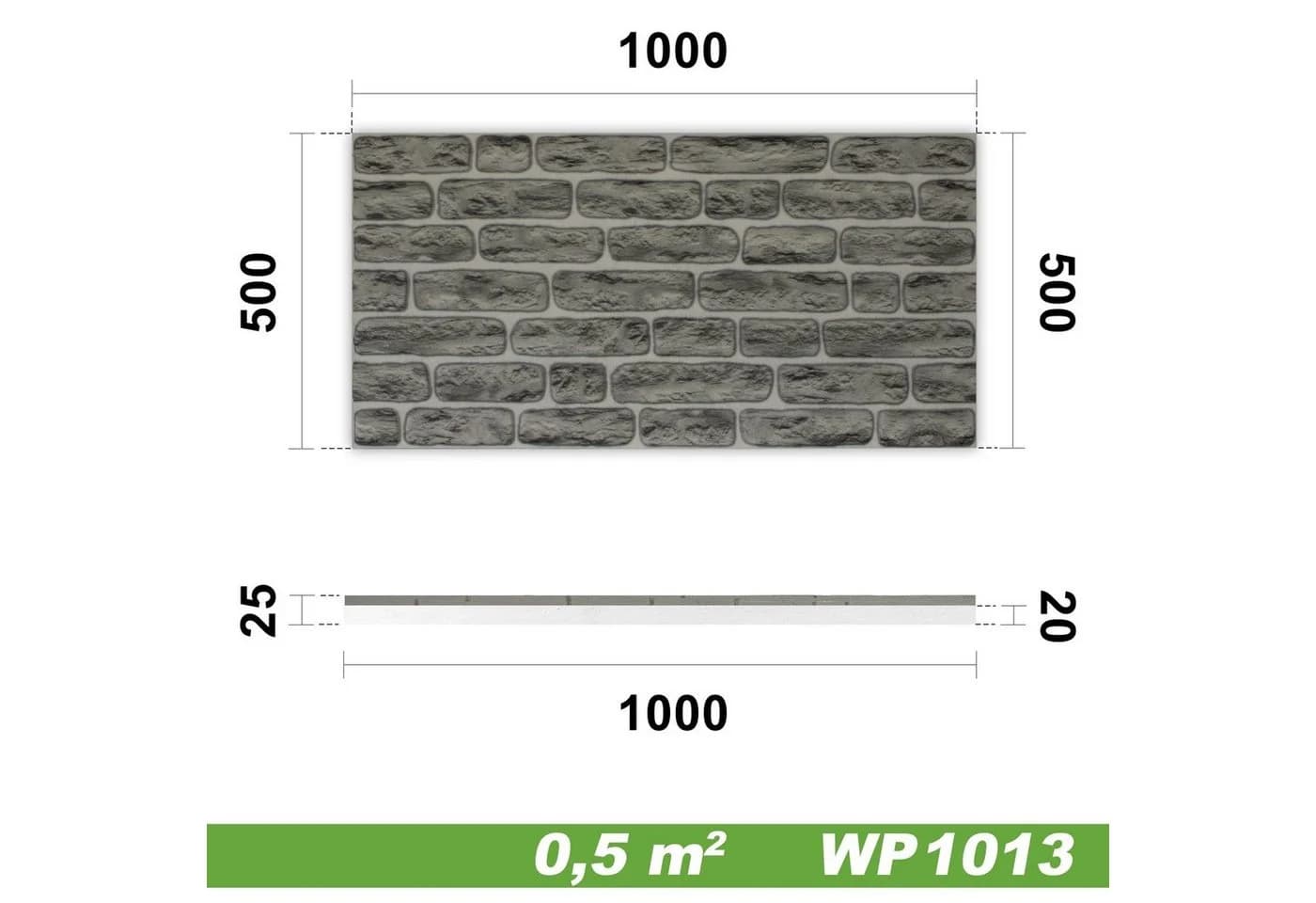 Hexim Wanddekoobjekt WP1013 Steinoptik EPS Styropor Paneele 3D Wandverkleidung