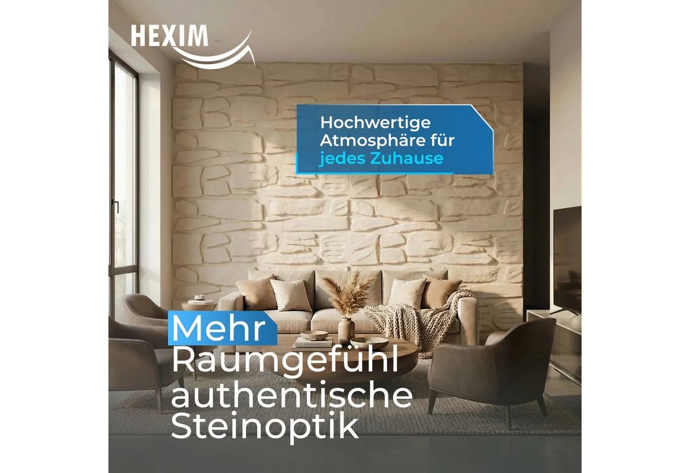 Hexim Fassadenpaneel FP110 Weiß 3D Steinoptik EPS Styropor - Bild 4