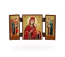 NKlaus Triptychon Ikone Muttergottes Christlich Holz Bild 2