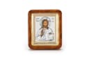 NKlaus Ikone Jesus Christus in Holzimitat-Rahmen mit Plexiglas Bild 2