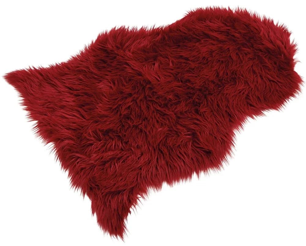 matches21 HOME & HOBBY Fellteppich Rot Langflor Deko-Fell - Bild 2