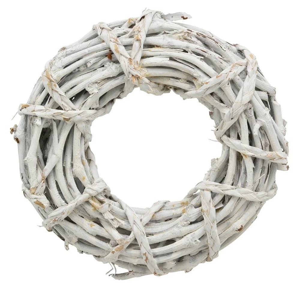 matches21 HOME & HOBBY Dekokranz Rattan Weiß Gewickelt - 4 Größen - Bild 2