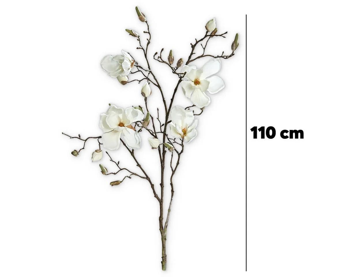 matches21 HOME & HOBBY Kunstblume Magnolie Creme Beige
