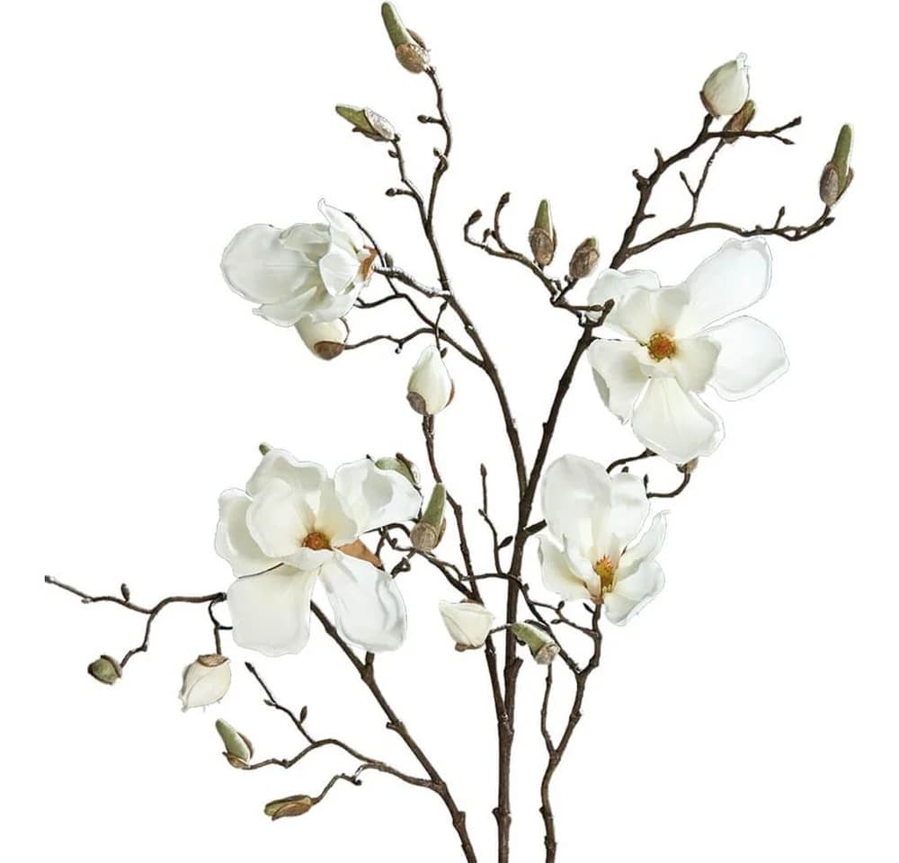 matches21 HOME & HOBBY Kunstblume Magnolie Creme Beige - Bild 2