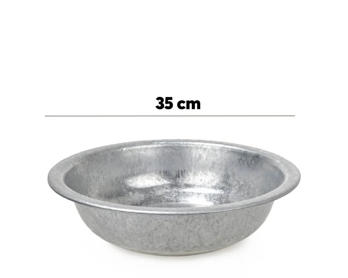 matches21 HOME & HOBBY Zinkwanne Silber Retro Pflanzschale