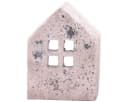 matches21 HOME & HOBBY Kerzenhalter Windlicht Haus Antik Optik Zement Creme Bild 2