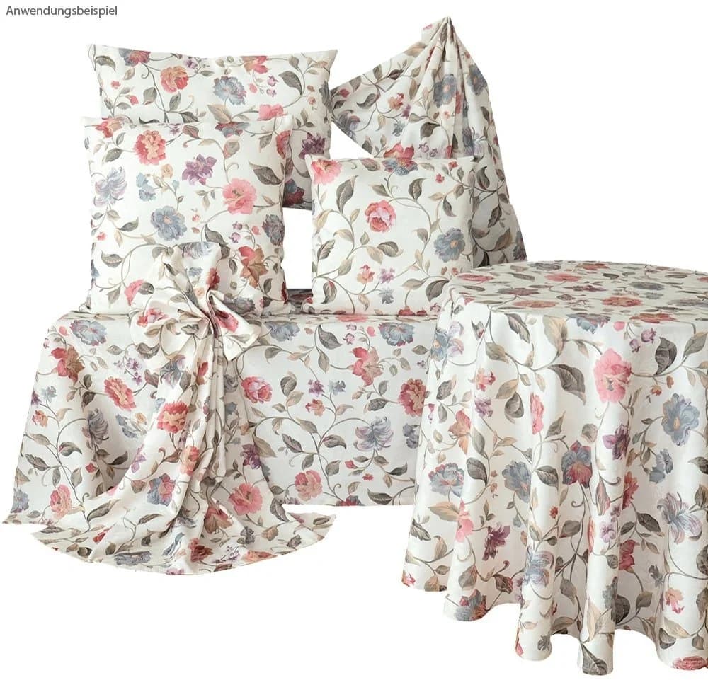 matches21 HOME & HOBBY Kissenbezug Bunte Blumen Jaquard 40x40 cm - Bild 3