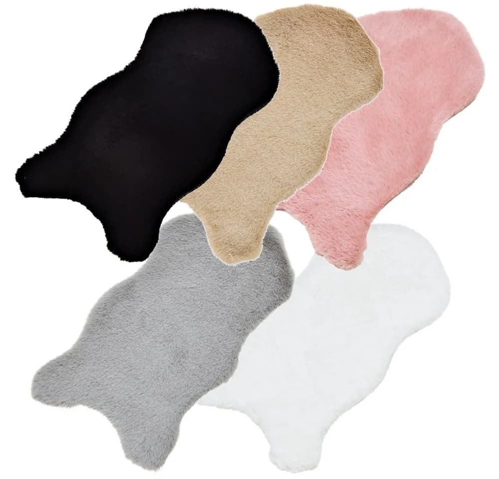 matches21 HOME & HOBBY Fellteppich Schwarz Kurzflor Deko