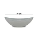 matches21 HOME & HOBBY Pflanzschale Oval Hellgrau Stein-Optik Bild 1
