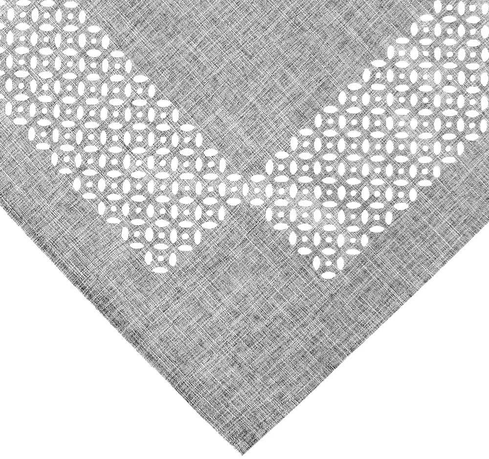 matches21 HOME & HOBBY Tischdecke REA Grau Cutwork Polyester - Bild 2