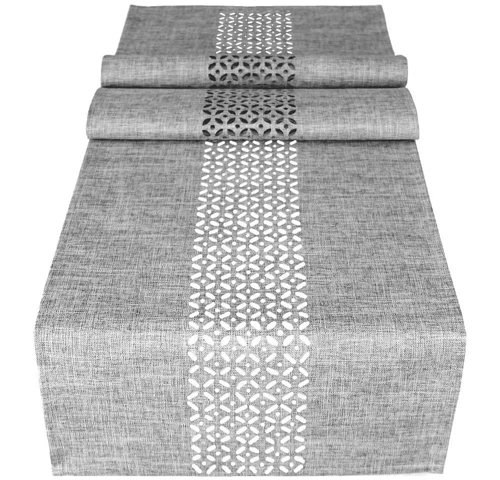 matches21 HOME & HOBBY Tischläufer Grau Durchbrochene Ornamente - Bild 2