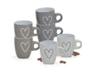matches21 HOME & HOBBY Espressotassen 6er Set Keramik Beige Grau Weiß Bild 2