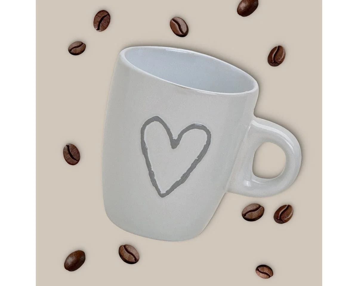 matches21 HOME & HOBBY Espressotassen 6er Set Keramik Beige Grau Weiß - Bild 3