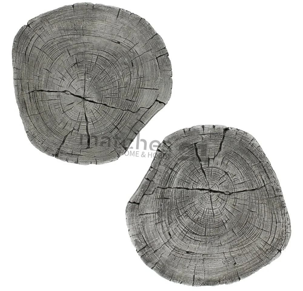 matches21 HOME & HOBBY Trittsteine Beton 8 Stk. Ø 30 cm Grau Holzoptik - Bild 2