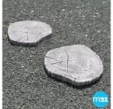 matches21 HOME & HOBBY Trittsteine Beton 8 Stk. Ø 30 cm Grau Holzoptik Bild 3