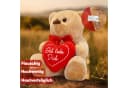 matches21 HOME & HOBBY Plüsch-Teddybär Braun 25 cm mit Herz Bild 3