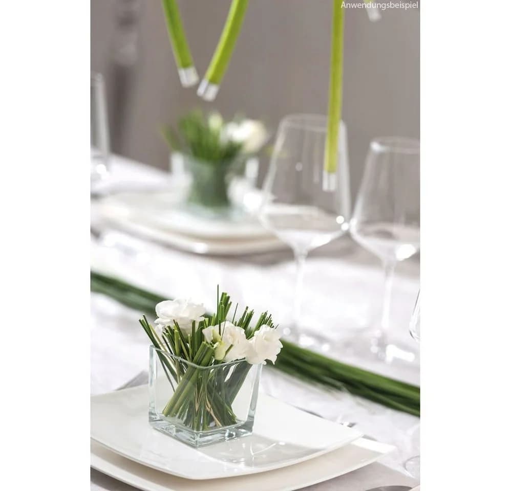 matches21 HOME & HOBBY Blumentopf Glastopf Quader Pflanztopf Würfel