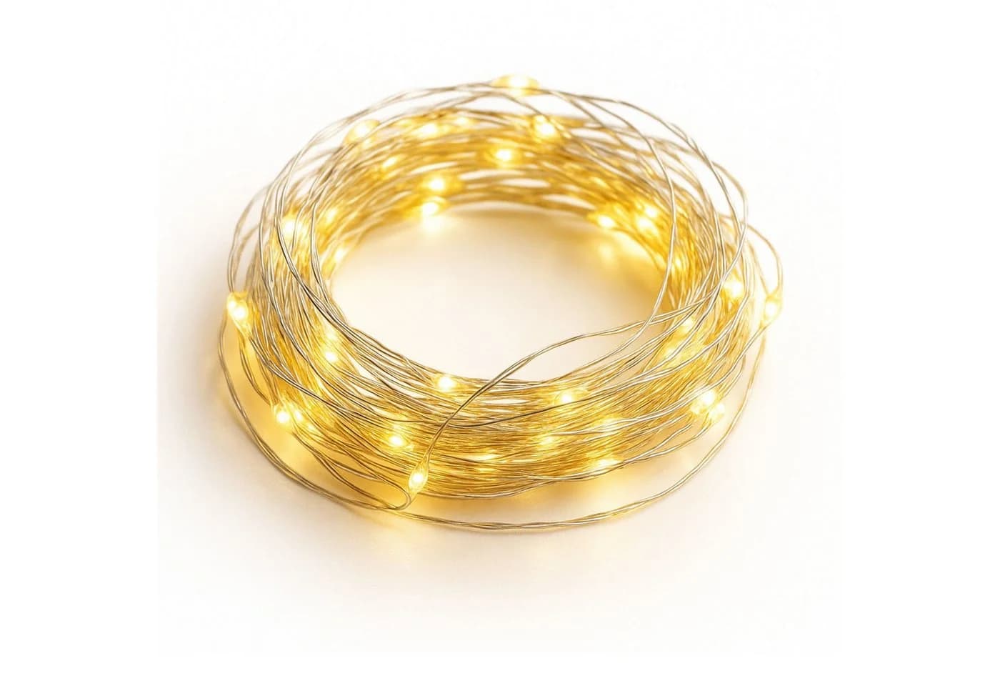 matches21 HOME & HOBBY LED-Lichterkette 5m 100 LEDs Timer Batterie Warmweiß - Bild 2