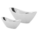 matches21 HOME & HOBBY Dekoschale Keramik Oval Silber Glänzend 22 cm Bild 1