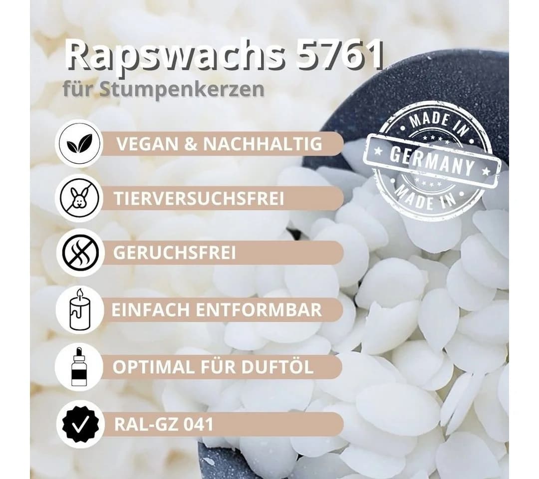 DistrEbution Rapswachs 5761 Pastillen Naturbeige Kerzenwachs - Bild 3