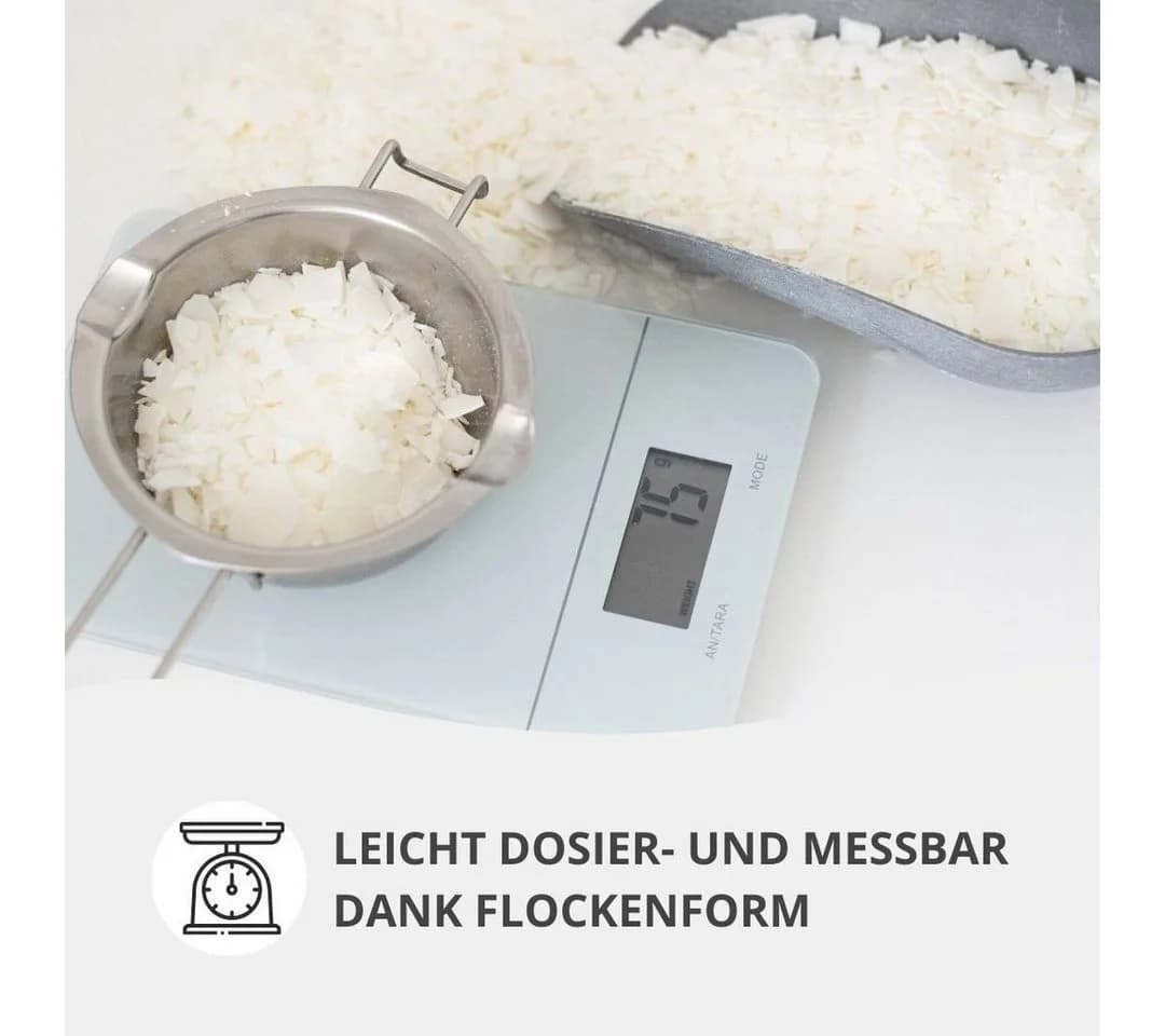 DistrEbution Sojawachs C-3 Flocken 10 kg Weißlich-Beige für Kerzen - Bild 5