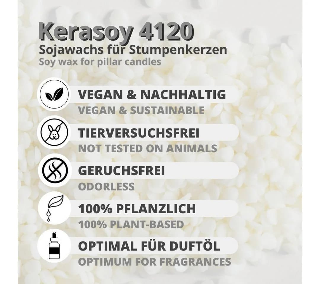 DistrEbution Sojawachs Kerasoy 4120 5kg für Stumpenkerzen