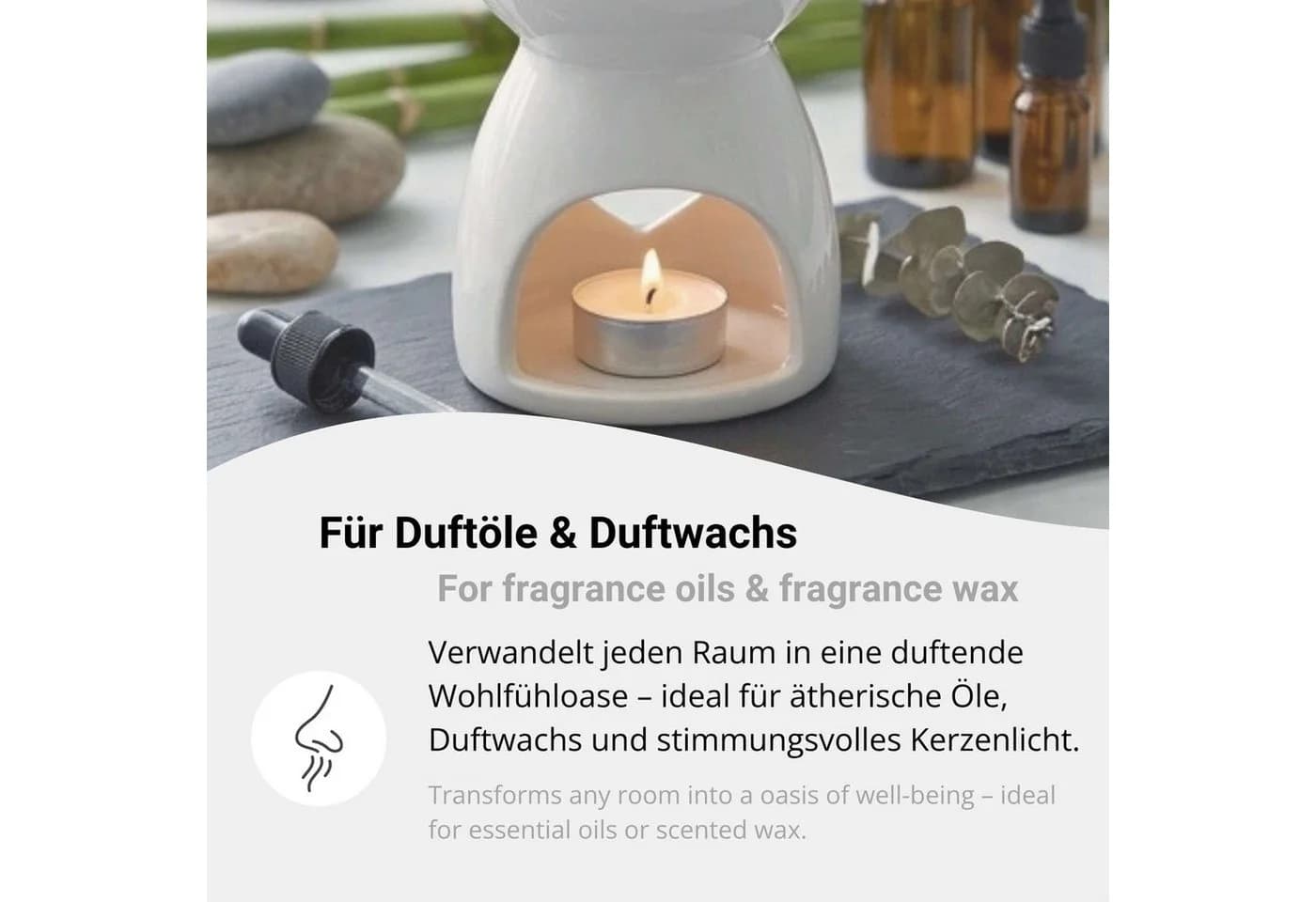 DistrEbution Duftlampe Keramik mit Herz-Aussparung - Bild 3