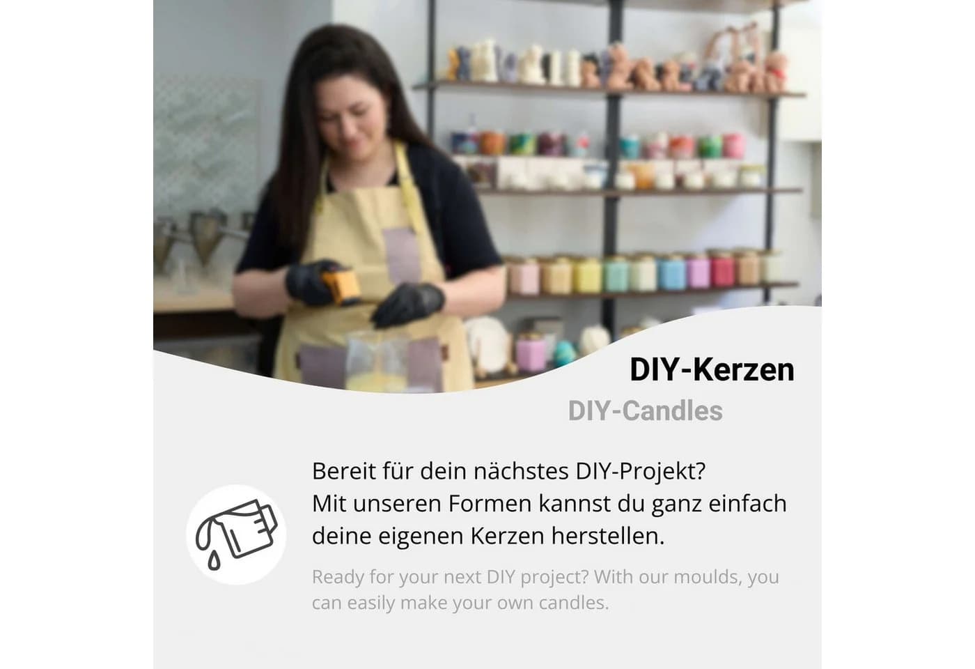 DistrEbution Silikonform Geriffelte Säulenkerze Weiß - Bild 5