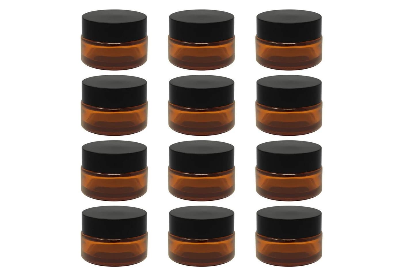 DistrEbution Make-Up Organizer Cremetiegel 20 ml 12-tlg. Braunglas - Bild 2