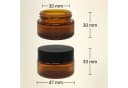 DistrEbution Make-Up Organizer Cremetiegel 20 ml 12-tlg. Braunglas Bild 4
