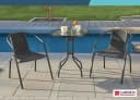 LC Garden Garvista Stapelstuhl Schwarz Gartenstuhl mit Armlehnen Bild 1