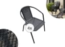 LC Garden Garvista Stapelstuhl Schwarz Gartenstuhl mit Armlehnen Bild 2
