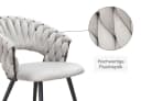 LC Home Esszimmerstuhl Nancy Flechtoptik Samt Taupe Bild 5