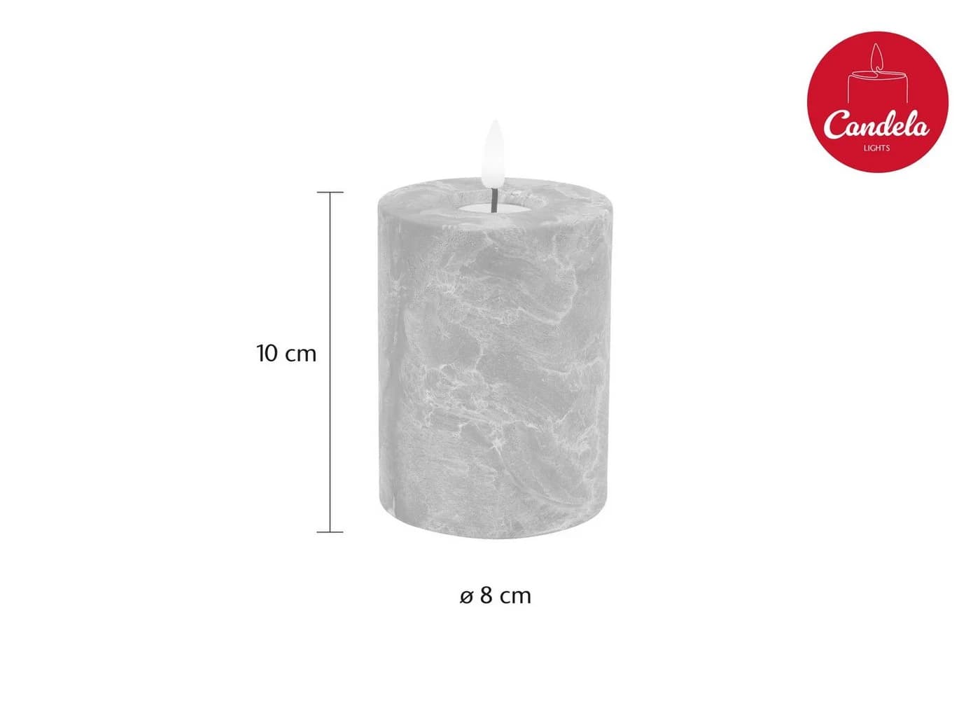 LC Home LED-Kerzen 2er Set Betonoptik mit Timer - Bild 4