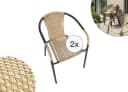 LC Garden Garvista Stapelstuhl Schwarz Rattan-Optik Bild 2
