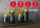 LC Home LED-Kerzen Set 4-tlg. Echtwachs Weiss Timer Fernbedienung Bild 1