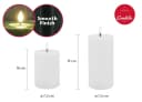 LC Home LED-Kerzen Set 4-tlg. Echtwachs Weiss Timer Fernbedienung Bild 4