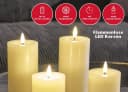 LC Home LED-Kerzen 4er Set Winter Cream Echtwachs mit Fernbedienung Bild 1