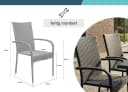 LC Garden Stapelstuhl 4er Set schwarz Armlehnstuhl Polyrattan Bild 4
