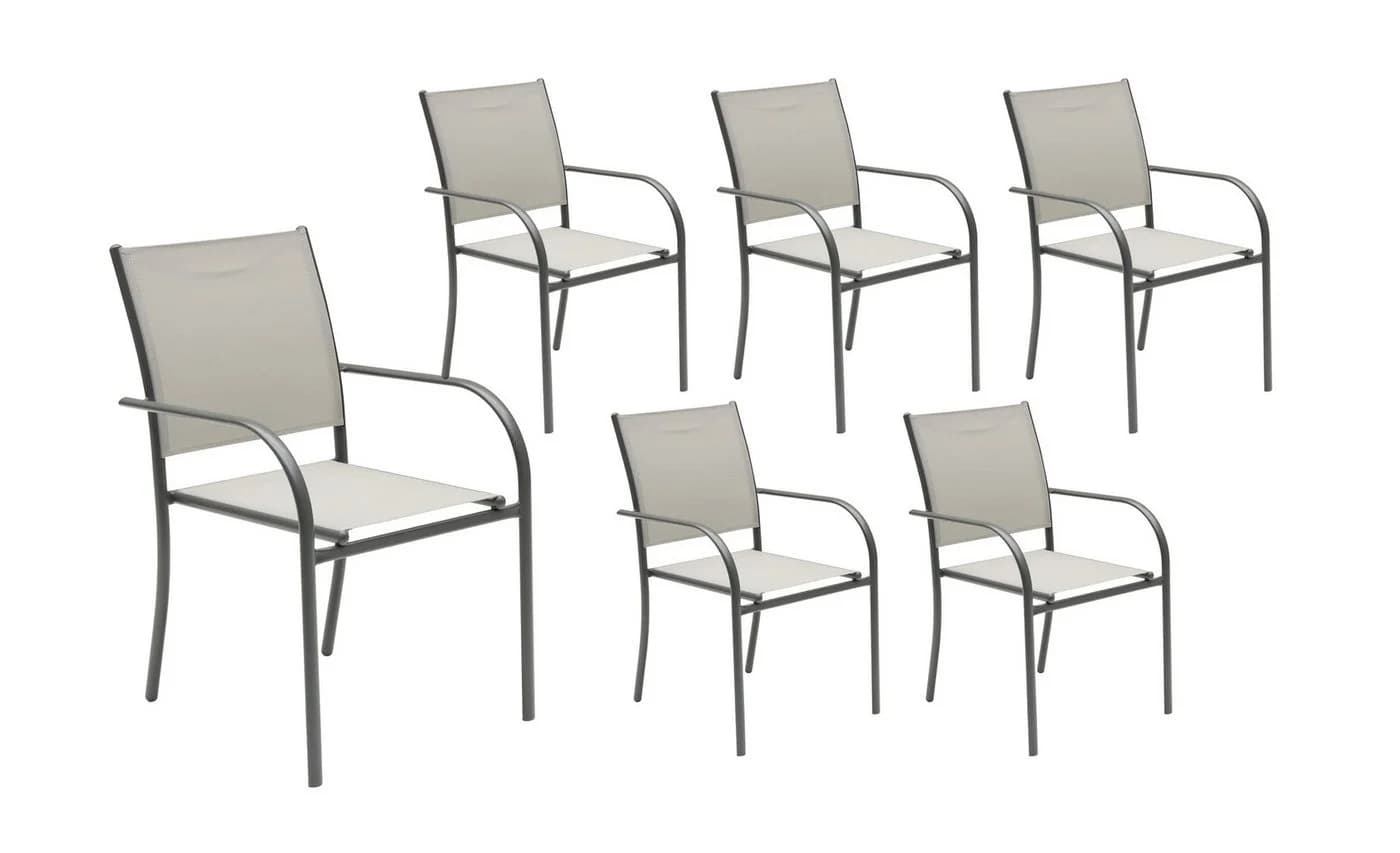 LC Garden Stapelstuhl »Campino« Beige Stahl Textilene - Bild 2