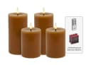 LC Home LED-Kerze Spar-Set 4-tlg. Echtwachs Dimmbar Timer Funktion Bild 2