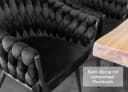 LC Home Esszimmerstuhl Remy Schwarz Samt Armlehnstuhl Flechtoptik Bild 1